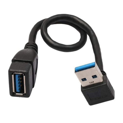 USB 3.0 Down Angle 90 degree Extension Cable Male to Female Adapter Cord, Length: 15cm by buy2fix