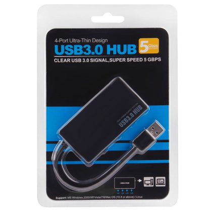 Portable Super Speed 4 Ports USB 3.0 HUB LED Indicator 5Gbps Hot-swap, Clear USB3.0 Signal by buy2fix