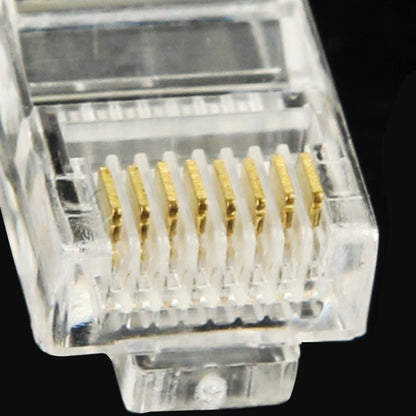 100pcs /Pack RJ45 Connector Modular Plug, Gold: 3u by buy2fix