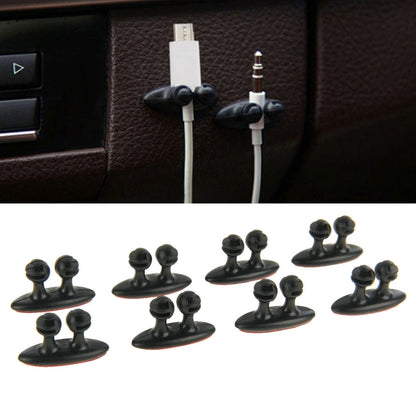 8 PCS DM-003 Car Cable Convenient Bundle Clip with Adhesive(Black) by buy2fix