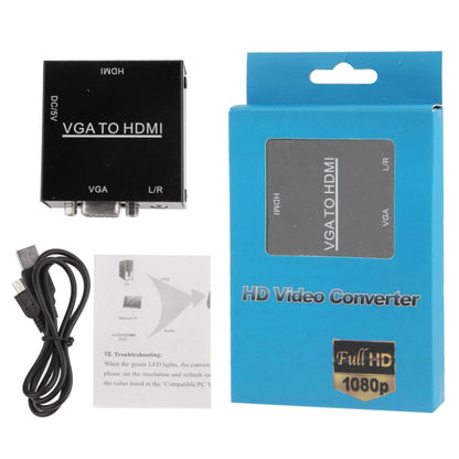 HD 1080P HDMI Mini VGA to HDMI Scaler Box Audio Video Digital Converter Adapter for PC / HDTV by buy2fix