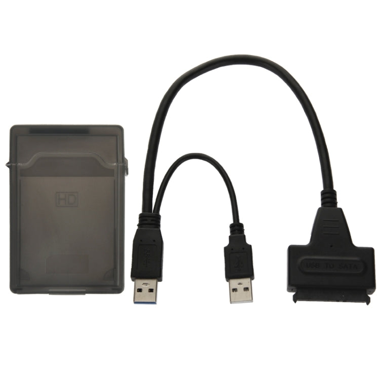 USB 2.0 / USB 3.0 To SATA Cable with 2.5 inch HDD Protection Box, Support up to 4TB Speed by buy2fix