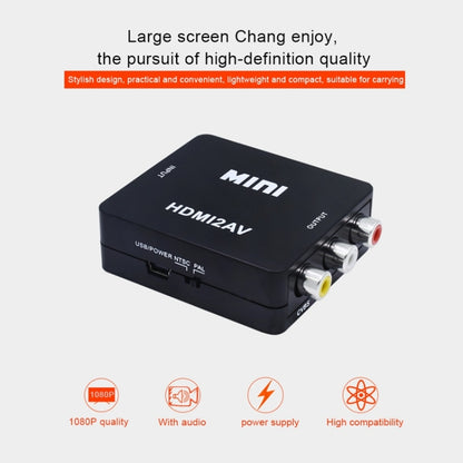 VK-126 Mini HD HDMI to AV/CVBS Video Converter Adapter by buy2fix