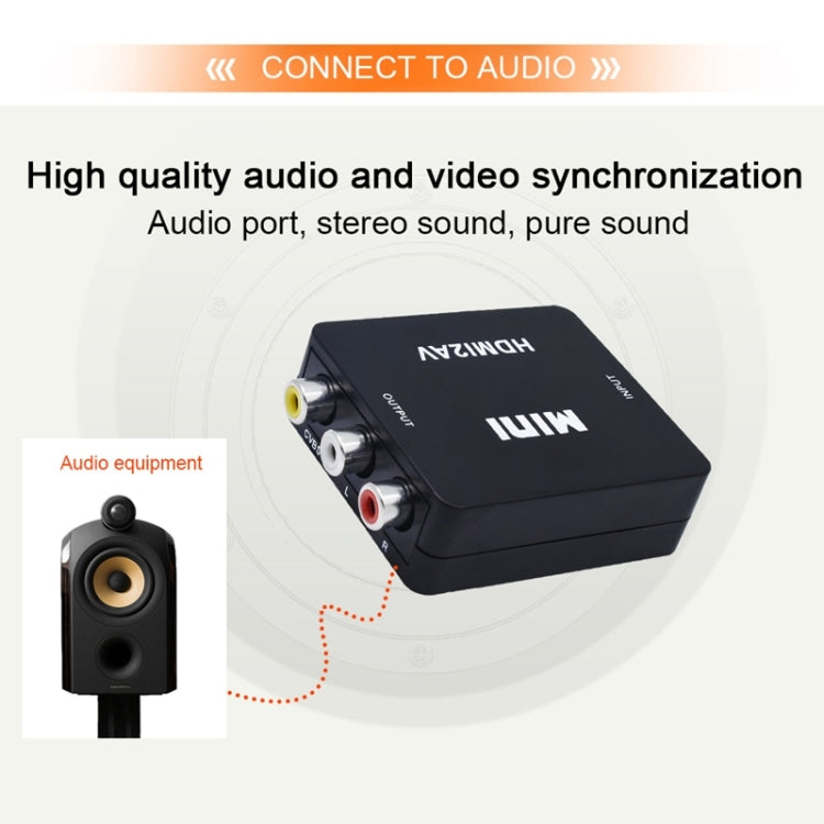 VK-126 Mini HD HDMI to AV/CVBS Video Converter Adapter by buy2fix