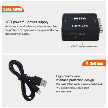 VK-126 Mini HD HDMI to AV/CVBS Video Converter Adapter by buy2fix