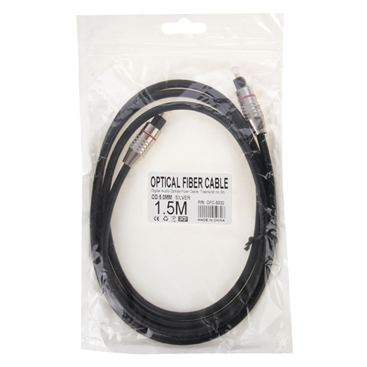 Digital Audio Optical Fiber Cable Toslink M to M, OD: 5.0mm, Length: 1.5m by buy2fix