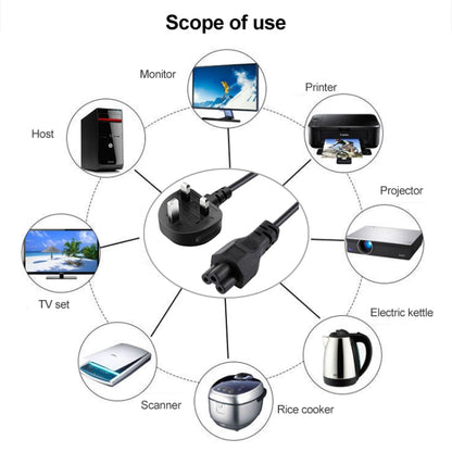 High Quality 3 Prong Style UK Notebook AC Power Cord, Length: 1.5m - Power Cord by buy2fix | Online Shopping UK | buy2fix