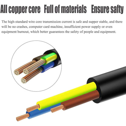 High Quality 3 Prong Style US Notebook AC Power Cord, Length: 1.8m - Power Cord by buy2fix | Online Shopping UK | buy2fix