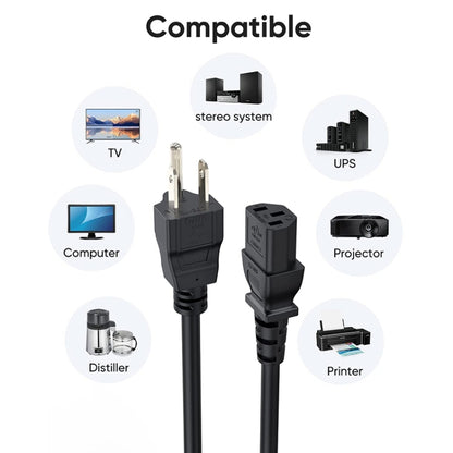 High Quality 3 Prong Style US Notebook AC Power Cord, Length: 1.8m by buy2fix