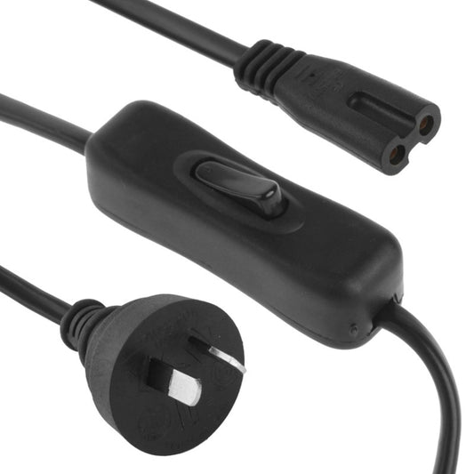 2 Prong Style AU Plug AC Power Cord with 304 Switch, Length: 1.2m(Black) by buy2fix