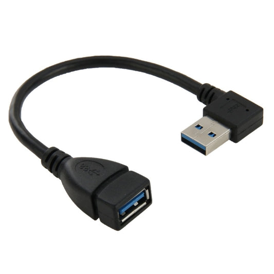 USB 3.0 Right Angle 90 Degree Extension Cable Male to Female Adapter Cord, Length: 18cm - USB 3.0 by buy2fix | Online Shopping UK | buy2fix