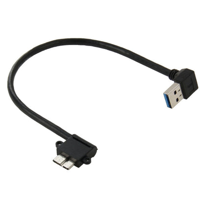 90 Degree USB 3.0 to Micro 3.0 Data Cable for Galaxy Note III / N9000, Length: 26cm - OTG Adapter by buy2fix | Online Shopping UK | buy2fix