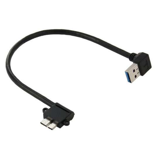 90 Degree USB 3.0 to Micro 3.0 Data Cable for Galaxy Note III / N9000, Length: 26cm - OTG Adapter by buy2fix | Online Shopping UK | buy2fix