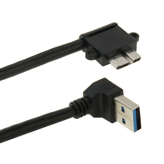 90 Degree USB 3.0 to Micro 3.0 Data Cable for Galaxy Note III / N9000, Length: 26cm - OTG Adapter by buy2fix | Online Shopping UK | buy2fix