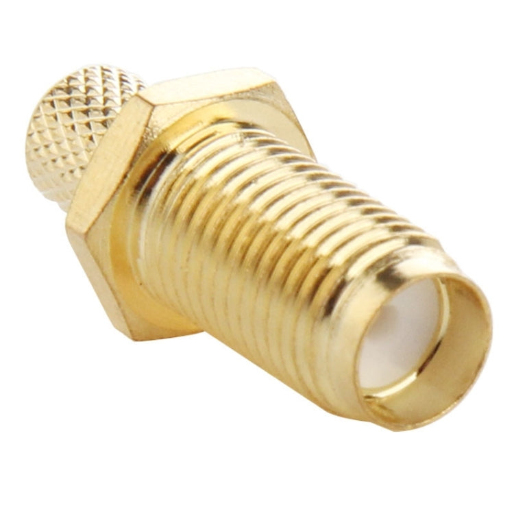 10 PCS Gold Plated SMA Female Crimp RF Connector Adapter for RG58 / RG400 / RG142 / LMR195 Cable by buy2fix