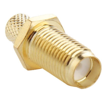 10 PCS Gold Plated SMA Female Crimp RF Connector Adapter for RG58 / RG400 / RG142 / LMR195 Cable by buy2fix