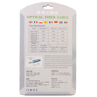 Digital Audio Optical Fiber Toslink Cable, Length: 1.5m, OD: 4.0mm (Gold Plated) by buy2fix