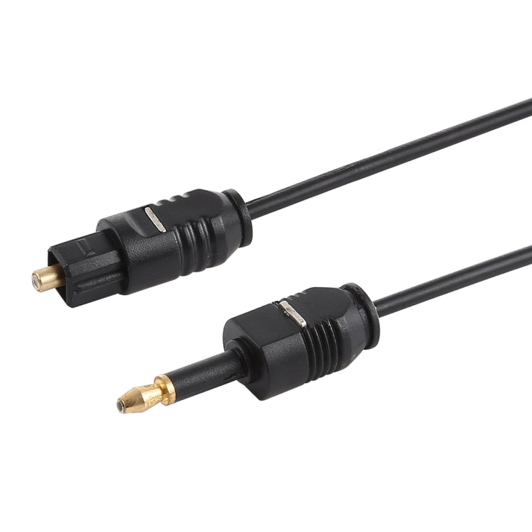 TOSLink Male to 3.5mm Male Digital Optical Audio Cable, Length: 0.8m, OD: 2.2mm(Black) - Audio Optical Cables by buy2fix | Online Shopping UK | buy2fix