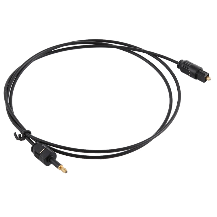 TOSLink Male to 3.5mm Male Digital Optical Audio Cable, Length: 0.8m, OD: 2.2mm(Black) - Audio Optical Cables by buy2fix | Online Shopping UK | buy2fix