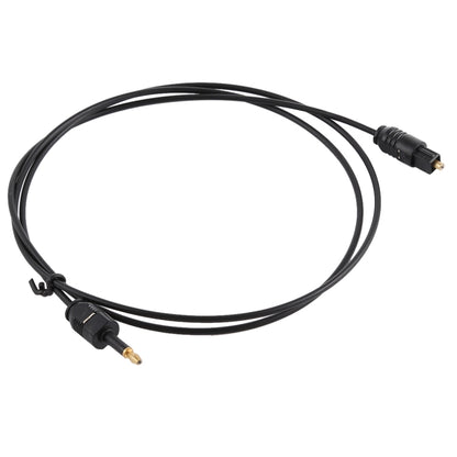 TOSLink Male to 3.5mm Male Digital Optical Audio Cable, Length: 0.8m, OD: 2.2mm(Black) - Audio Optical Cables by buy2fix | Online Shopping UK | buy2fix