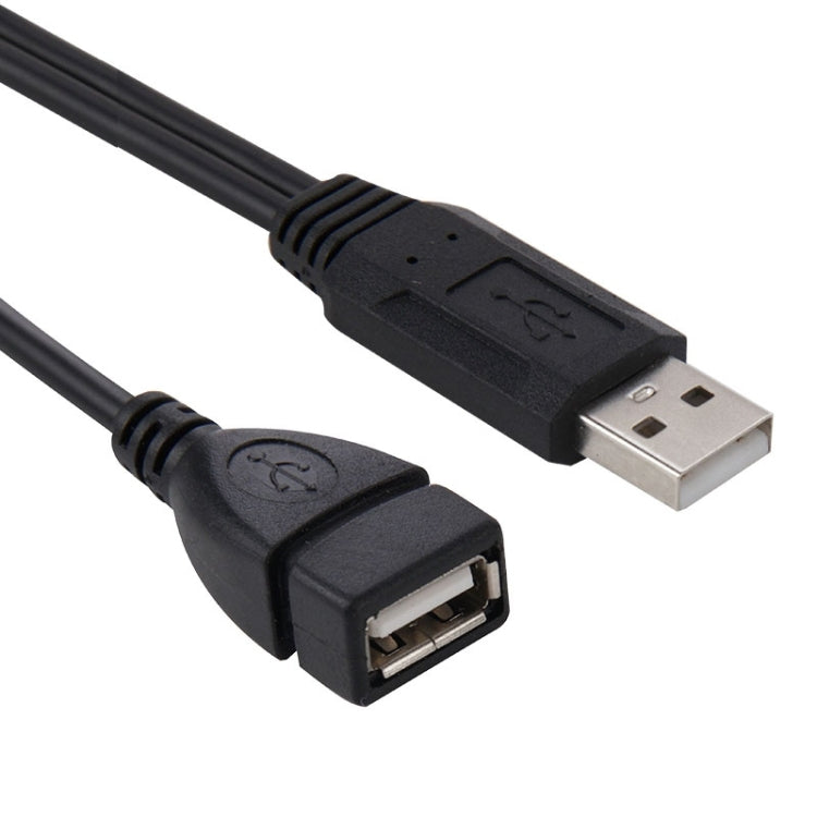 USB 2.0 Male to 2 Dual USB Female Jack Adapter Cable for Computer / Laptop, Length: About 30cm(Black) - USB Cable by buy2fix | Online Shopping UK | buy2fix