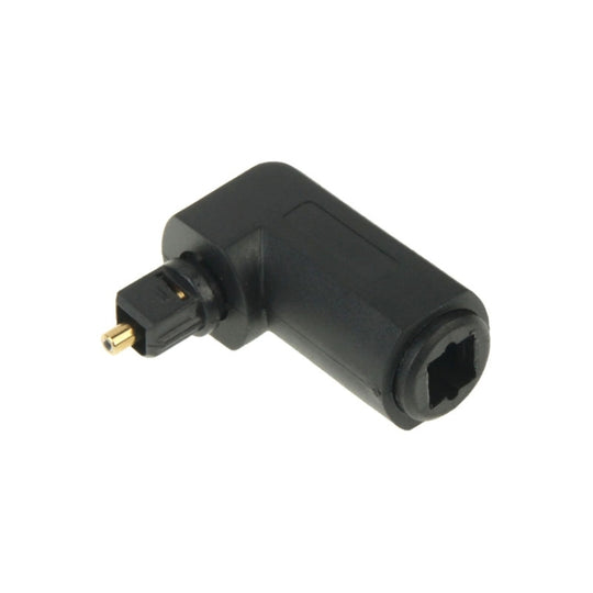Adaptateur Audio numérique TOSLINK plaqué or de haute qualité, carré à carré, Angle droit de 90 degrés, optique