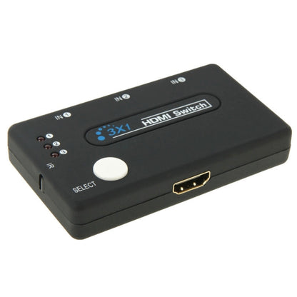 Mini 3x1 HD 1080P HDMI V1.3 Selector with Remote Control for HDTV / STB/ DVD / Projector / DVR by buy2fix