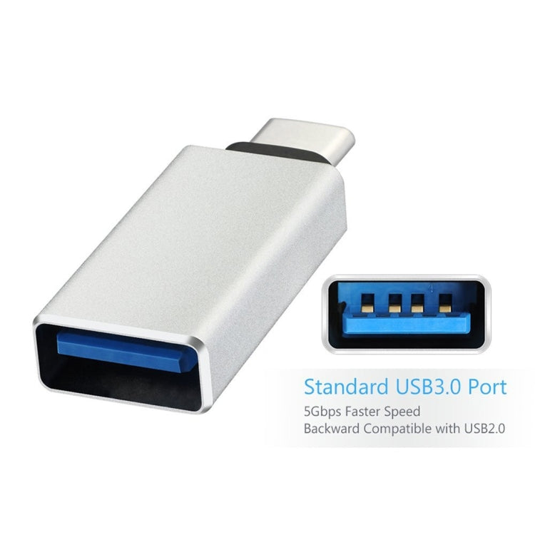 USB 3.0 to USB-C / Type-C 3.1 Converter Adapter(Silver) by buy2fix