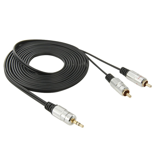 3.5mm Jack Stereo to 2 RCA Male Audio Cable, Length: 3m - RCA Cable by buy2fix | Online Shopping UK | buy2fix