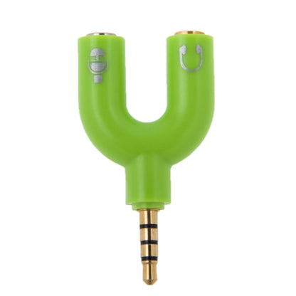 3.5mm Stereo Male to 3.5mm Headphone & Mic Female Splitter Adapter(Green) - Splitter Adapter by buy2fix | Online Shopping UK | buy2fix