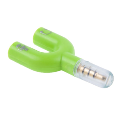 3.5mm Stereo Male to 3.5mm Headphone & Mic Female Splitter Adapter(Green) - Splitter Adapter by buy2fix | Online Shopping UK | buy2fix