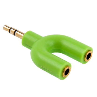 3.5mm Stereo Male to Dual 3.5mm Stereo Female Splitter Adapter(Green) by buy2fix