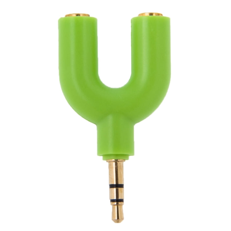 3.5mm Stereo Male to Dual 3.5mm Stereo Female Splitter Adapter(Green) by buy2fix