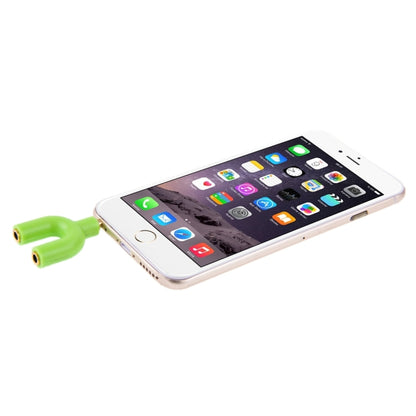 3.5mm Stereo Male to Dual 3.5mm Stereo Female Splitter Adapter(Green) by buy2fix
