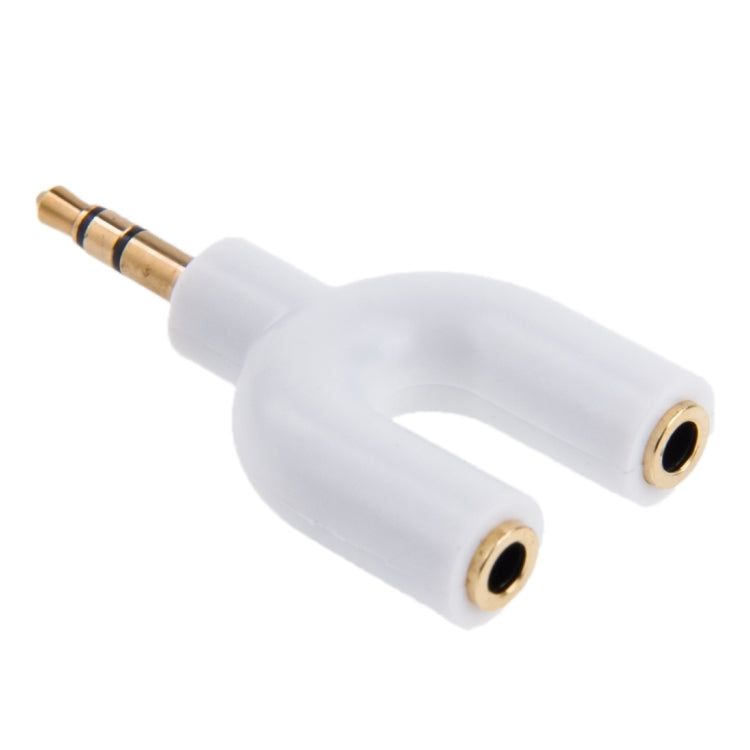 3.5mm Stereo Male to Dual 3.5mm Stereo Female Splitter Adapter(White) by buy2fix