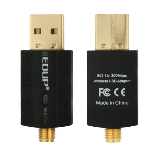 EDUP EP-N1581 Mini USB Wifi 802.11n/g/b 300Mbps 2.4GHz Wireless Adapter External Antenna - USB Network Adapter by EDUP | Online Shopping UK | buy2fix