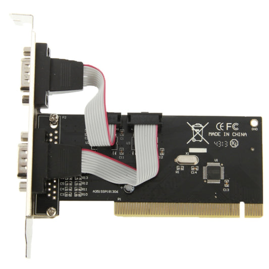 PCI to Serial 2-port Host Controller Card(Black) - Add-on Cards by buy2fix | Online Shopping UK | buy2fix