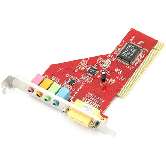Crystal 4 Channel PCI Sound Card(Red) - Add-on Cards by buy2fix | Online Shopping UK | buy2fix