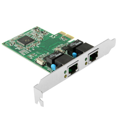 PCI-Express Dual Gigabit Ethernet Controller Card Adapter 2 Port RJ45 10/100/1000 BASE-T (IO-PCE8111-2GLAN) - Add-on Cards by buy2fix | Online Shopping UK | buy2fix