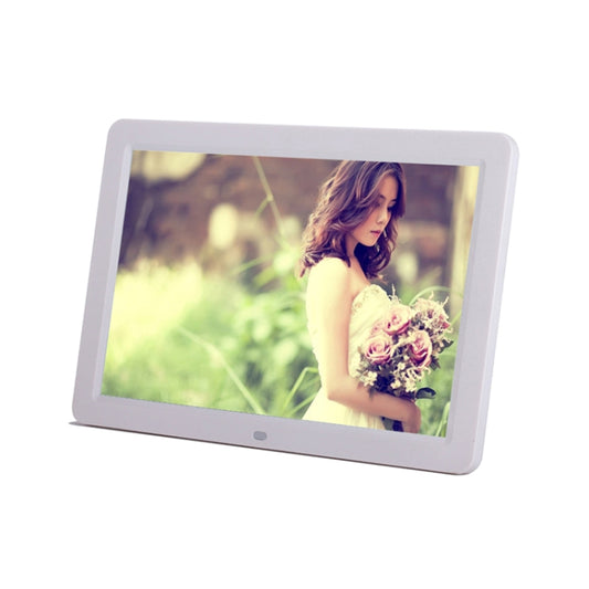 12.0 Inch LED Display Multi-media Digital Photo Frame with Holder / Music & Movie Player / Remote Control Function, Support USB / SD, Built in Stereo Speaker(White) - 11 inch Below by buy2fix | Online Shopping UK | buy2fix