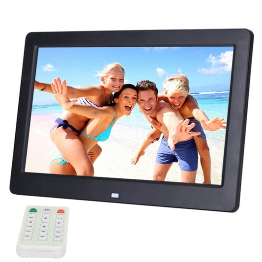 10.1 inch HD Wide Screen Digital Photo Frame with Holder & Remote Control, Allwinner E200, Alarm Clock / MP3 / MP4 / Movie Player(Black) - 11 inch Below by buy2fix | Online Shopping UK | buy2fix