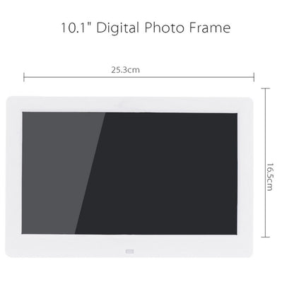 10.1 inch HD Wide Screen Digital Photo Frame with Holder & Remote Control, Allwinner E200, Alarm Clock / MP3 / MP4 / Movie Player(White) - 11 inch Below by buy2fix | Online Shopping UK | buy2fix