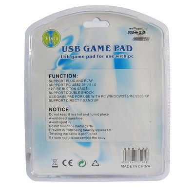 Double Shock PC USB Single Gamepad(Black) - Accessories by buy2fix | Online Shopping UK | buy2fix