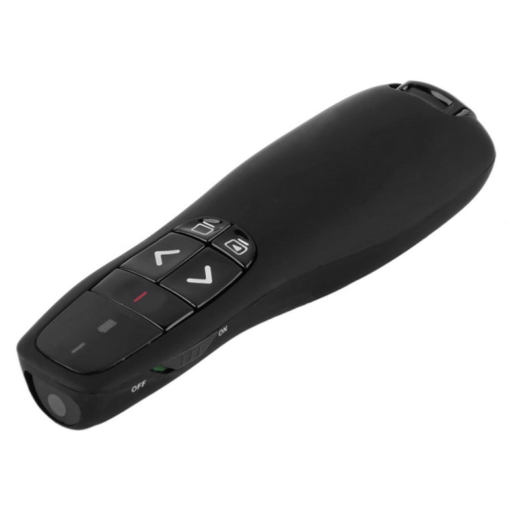 Multimedia Presenter with Laser Pointer & USB Receiver for Projector / PC / Laptop, Control Distance: 15m (R400)(Black) -  by buy2fix | Online Shopping UK | buy2fix