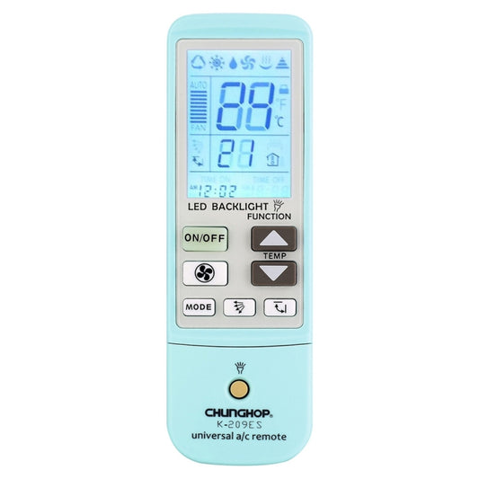 K-209ES Universal Air Conditioner Remote Control, Support Thermometer Function(Blue) by buy2fix