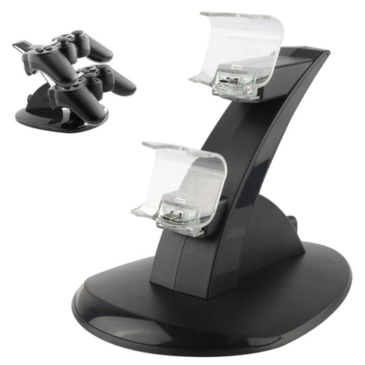 2 x USB Charging Dock Station Stand / Controller Charging Stand for PS4(Black) - Charger & Power by buy2fix | Online Shopping UK | buy2fix