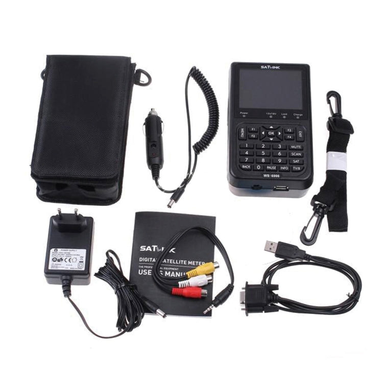 SATLINK WS6906 3.5 inch LCD Colour Screen Portable Digital Satellite Finder Meter(EU Plug) - Satellite Finder by buy2fix | Online Shopping UK | buy2fix