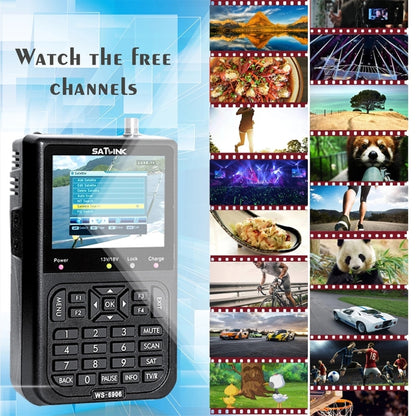 SATLINK WS6906 3.5 inch LCD Colour Screen Portable Digital Satellite Finder Meter(EU Plug) - Satellite Finder by buy2fix | Online Shopping UK | buy2fix