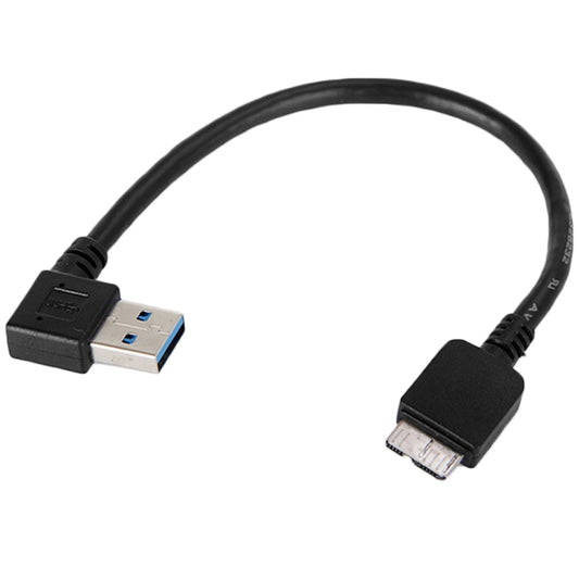 USB 3.0 Male to Micro USB 3.0 Male Adapter Cable, Right Bend, Length: 12cm by buy2fix