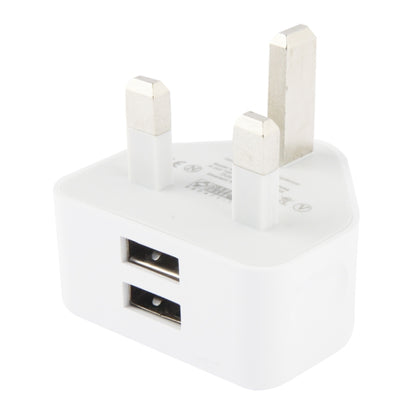UK Plug 5V 2.1A Dual Port USB Charge Adapter(White) - USB Charger by buy2fix | Online Shopping UK | buy2fix